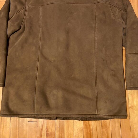 Utex Shearling Jacket faux fur Mens XL Brown Warmer - Picture 10 of 15
